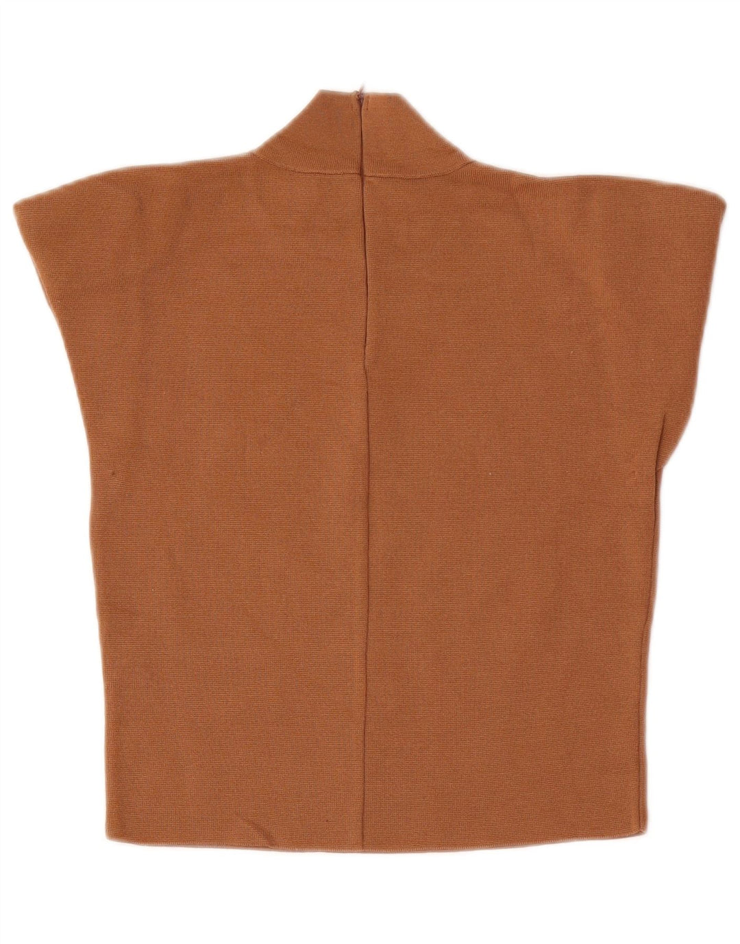 Zara Damen Crop Bluse Top UK 12 Mittelbeige Viskose