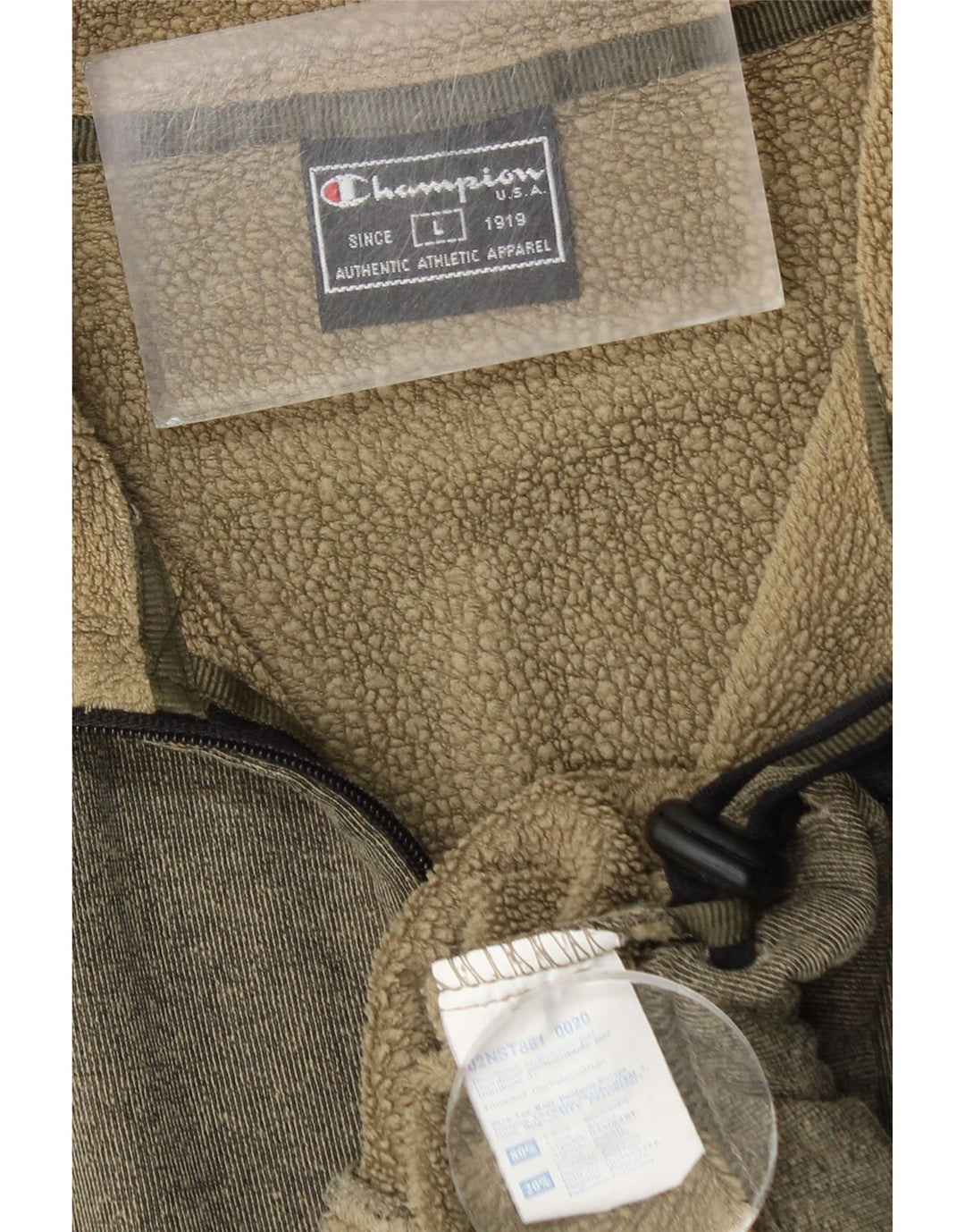 Champion Herren-Trainingsanzug-Top-Jacke, große Khaki-Baumwolle