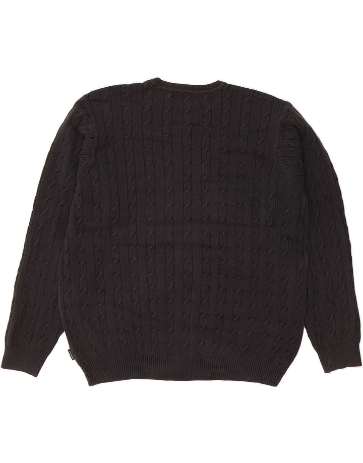IZOD Mens Crew Neck Jumper Sweater XL Brown Cotton Vintage Izod and Second-Hand Izod from Messina Hembry 