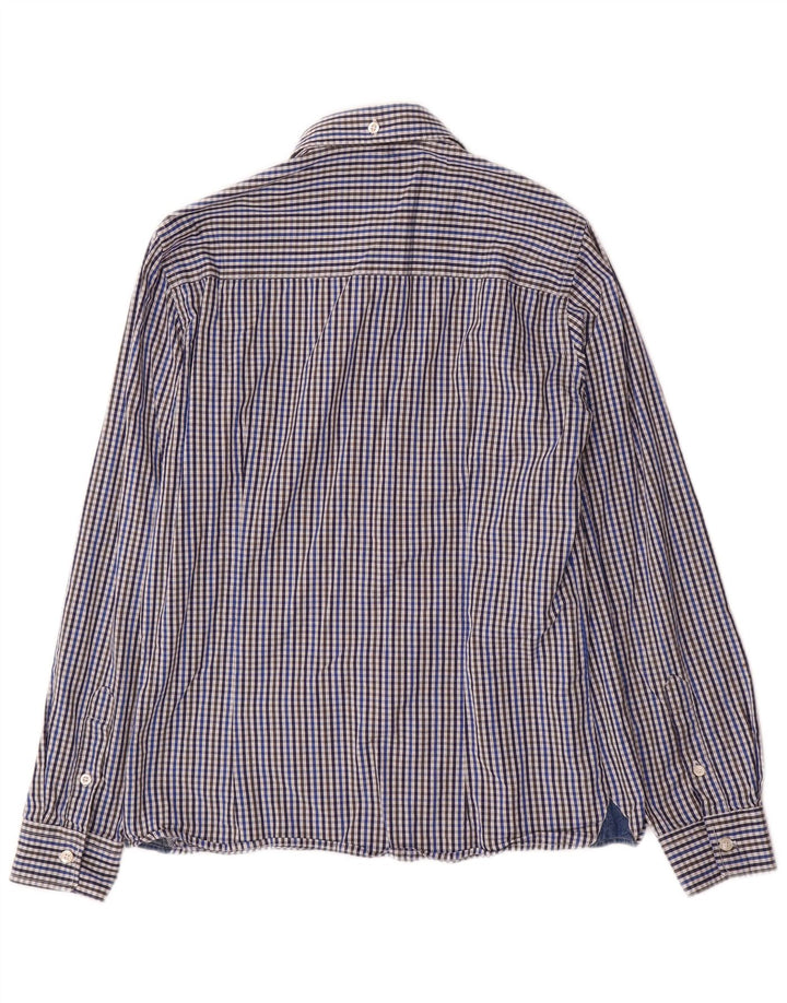 Geox Herren Respira Hemd Mittelblau Gingham