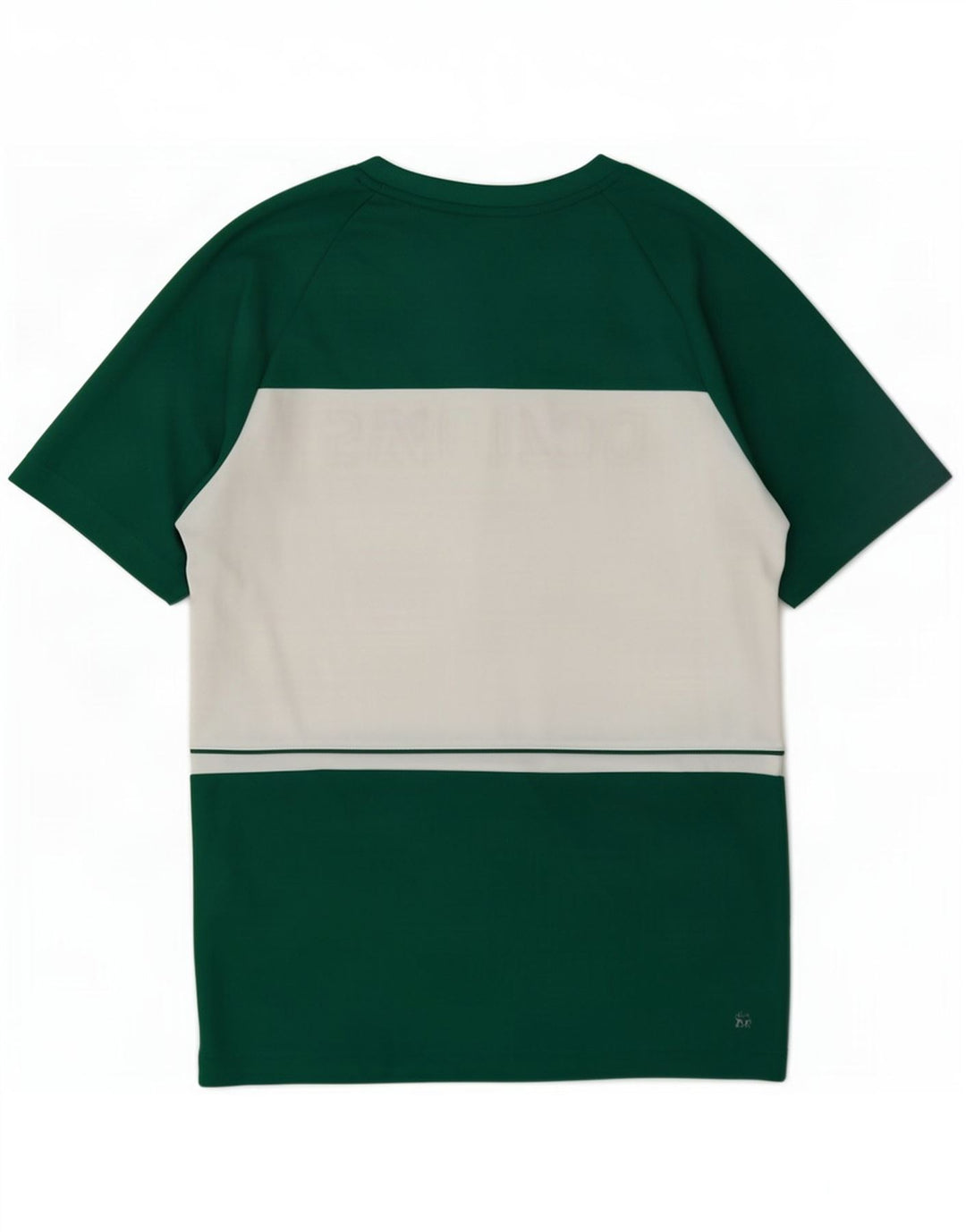 Lacoste Herren-T-Shirt mit Grafik, Größe 3, klein, grünes Farbblock-Polyester