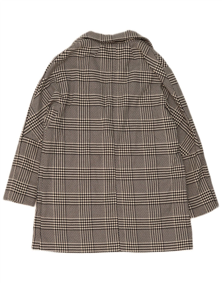 Zara Damen-Blazer mit 1 Knopf, übergroß, Gr. 10, Größe S, Schwarz, Hahnentrittmuster