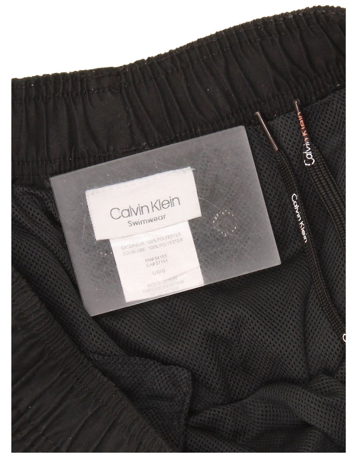CALVIN KLEIN Herren Badeshorts mit Grafik, groß, aus schwarzem Polyester