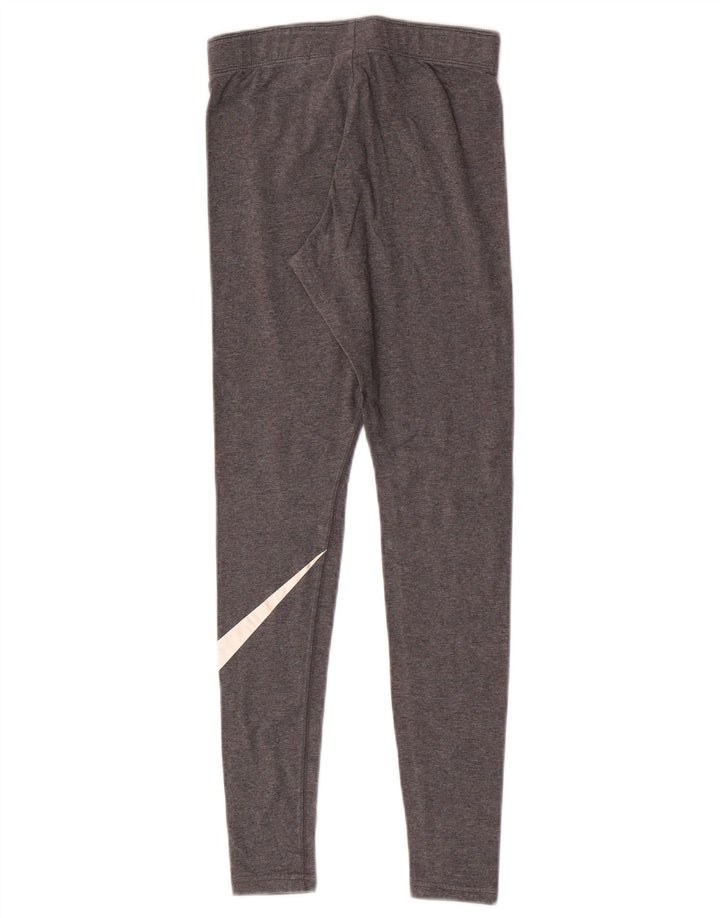 Nike Womens Graphic Leggings UK 4 XS Graue Baumwolle