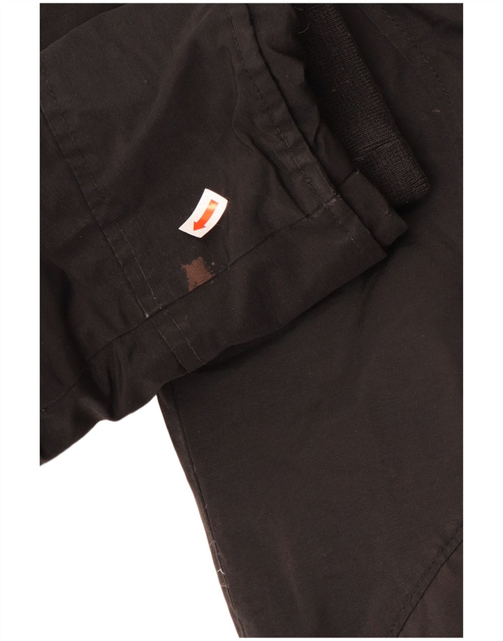 Woolrich Wattierter Damenmantel mit Kapuze, UK 10, Größe S, Schwarz, Baumwolle