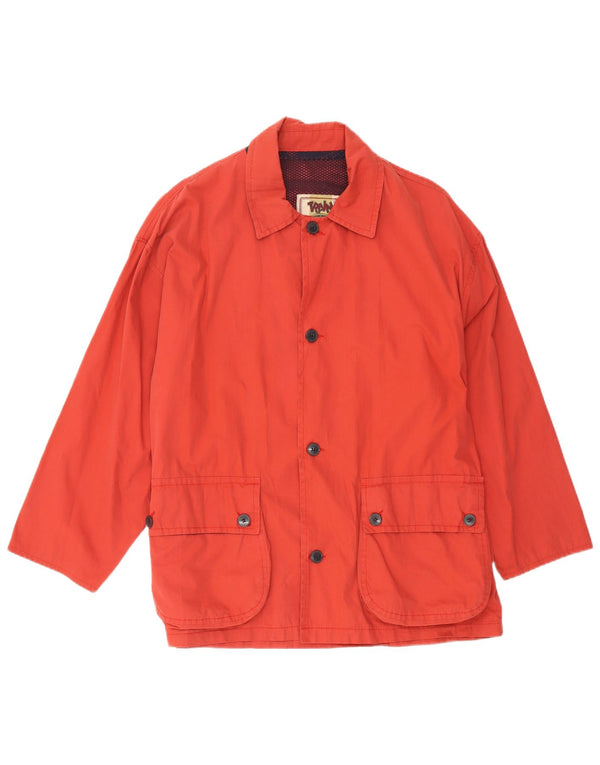 Vintage Herren Windjacke UK 40 Große rote Baumwolle