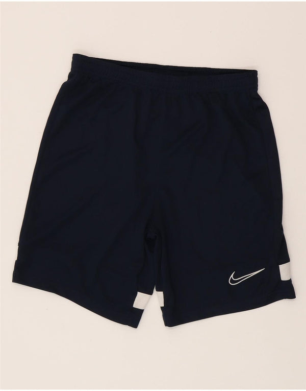 NIKE Dri Fit Sportshorts für Jungen, 12–13 Jahre, Größe L, Marineblau, Farbblock