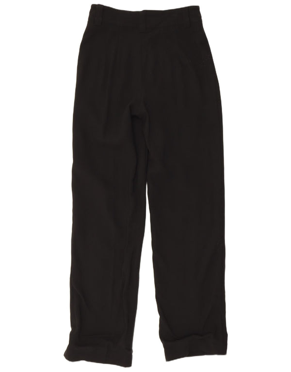 Zara Damen-Freizeithose mit hoher Taille, schmal zulaufend, Größe S, W26, L32, Schwarz