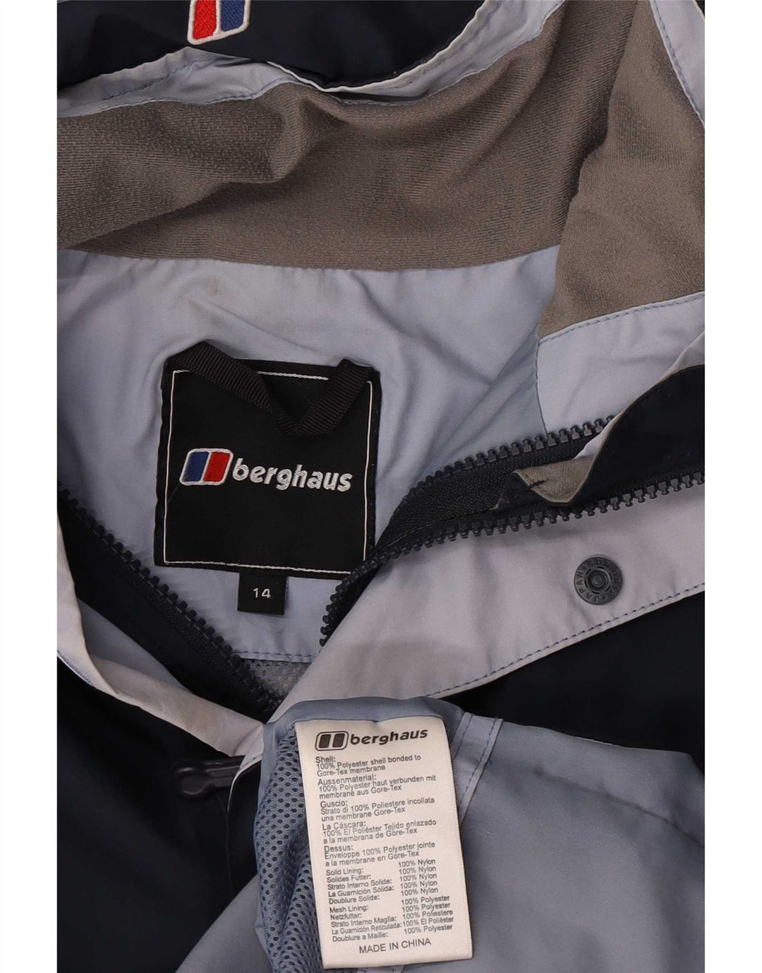 Berghaus Damen Regenjacke mit Kapuze UK 14 Large Marineblau Polyester