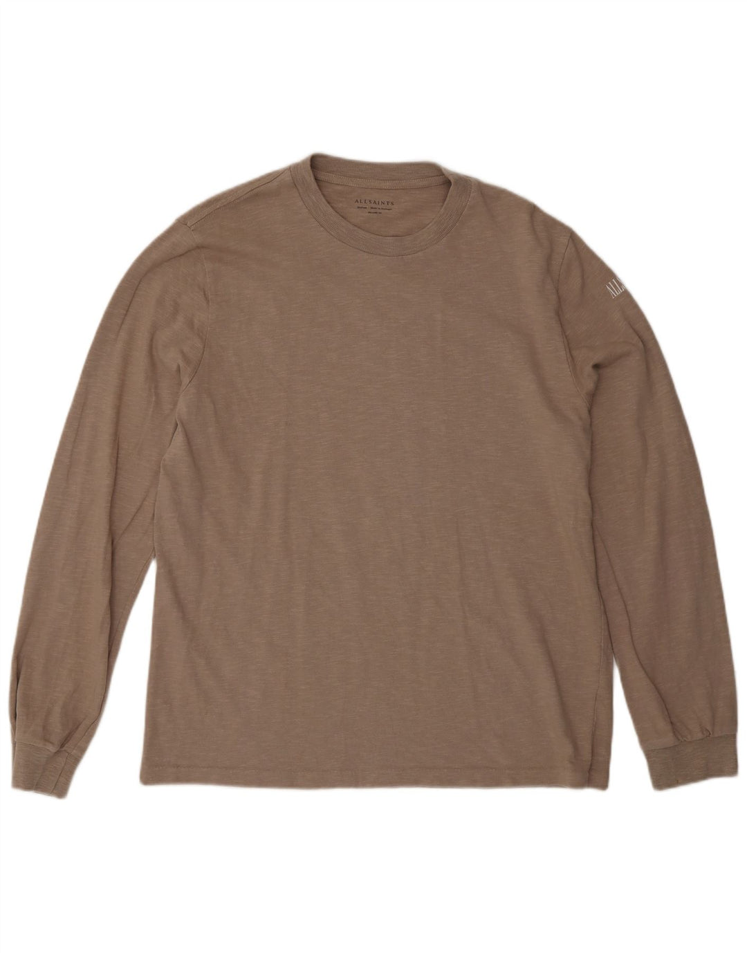 All Saints Herren-Oberteil, langärmelig, mittelbeigemeliert