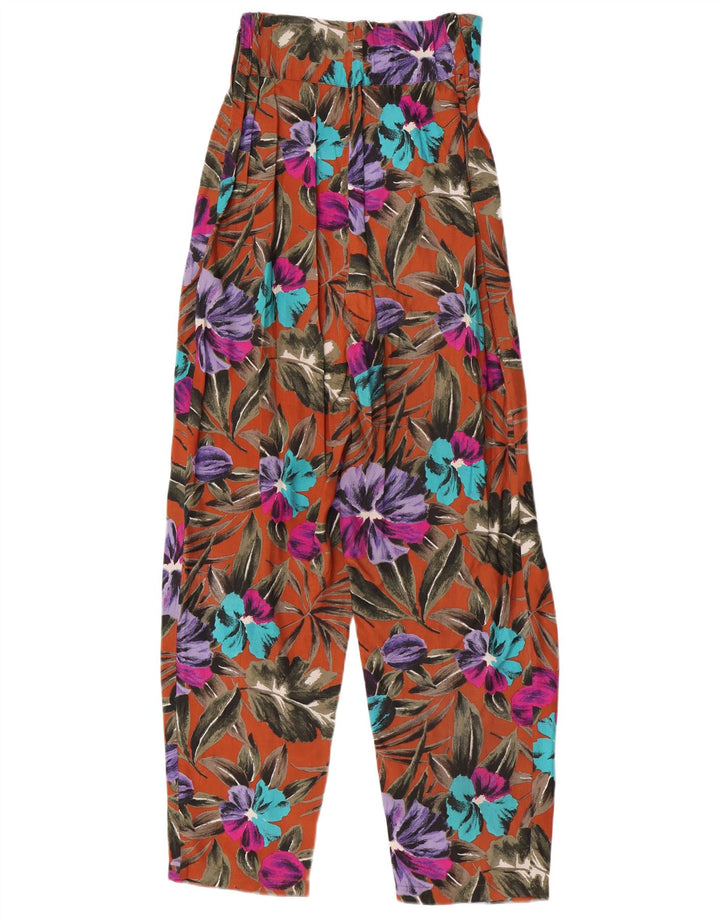 Vintage Damen Haremshose W25 L29 Bunt geblümt