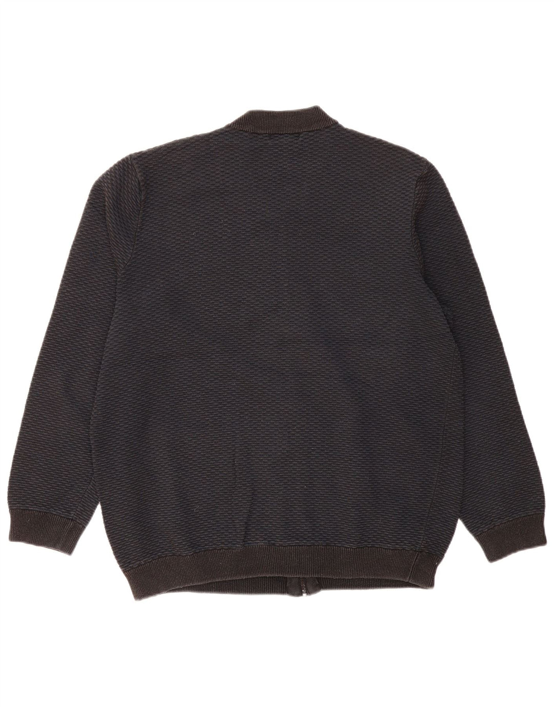 Marks & Spencer Herren-Cardigan mit durchgehendem Reißverschluss, 2XL, schwarze Baumwolle