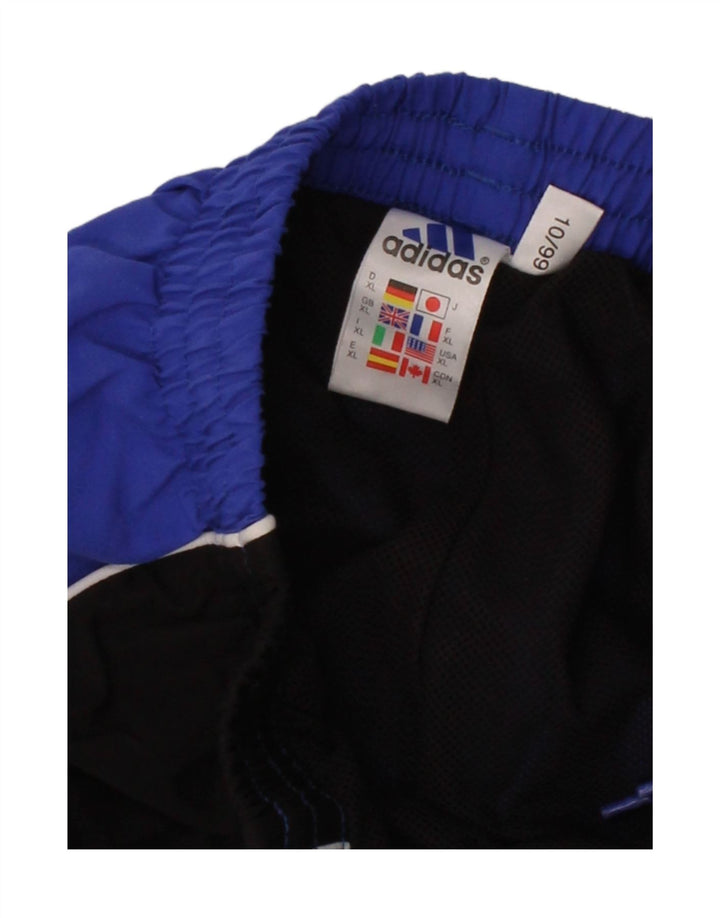 ADIDAS Mens Tracksuit Trousers XL Blue Colourblock Polyester Vintage Adidas and Second-Hand Adidas from Messina Hembry 