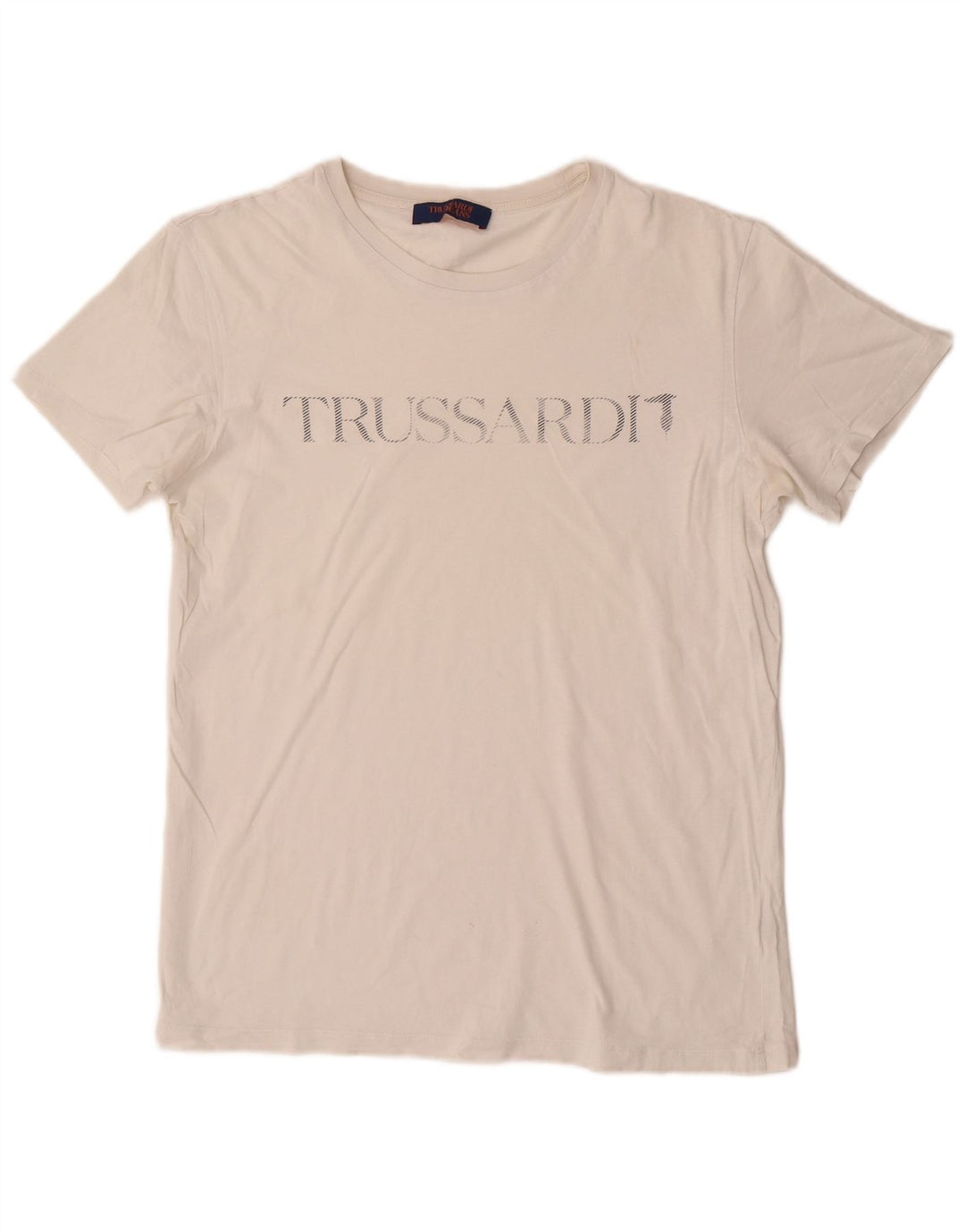 Trussardi Jeans Herren-T-Shirt mit Grafik, mittelgroß, gebrochenes Weiß