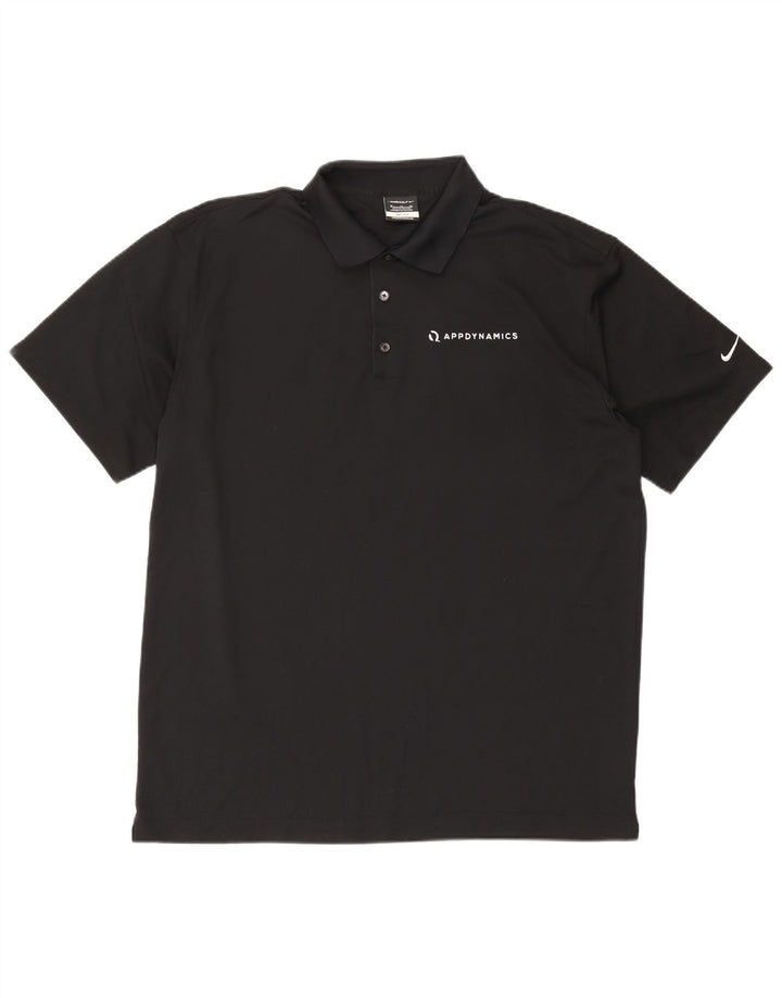 Nike Herren Dri Fit Poloshirt XL Schwarz Polyester
