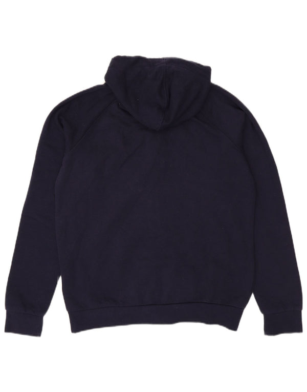 Kappa Damen Zip Hoodie Pullover UK 18 XL Marineblau Baumwolle