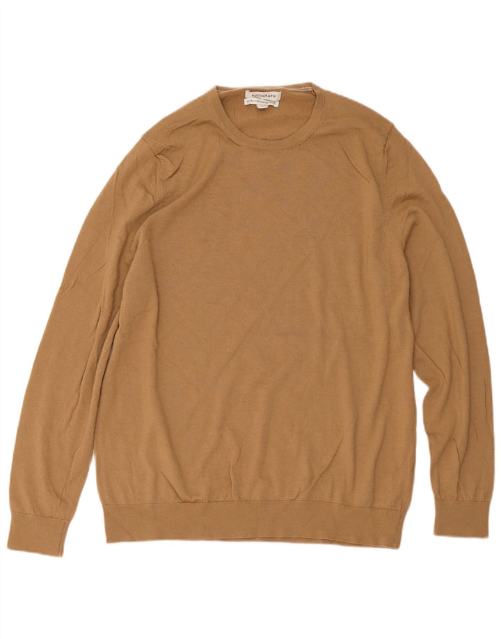 Marks & Spencer Herren Autograph Pullover mit Rundhalsausschnitt 2XL Beige