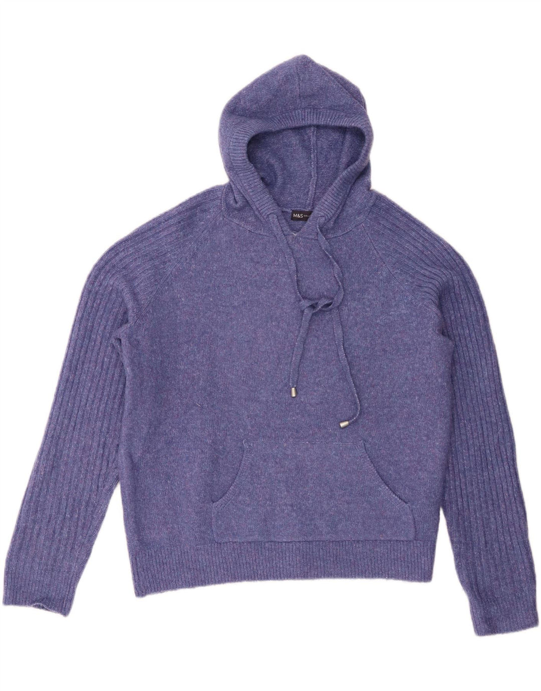 Marks & Spencer Damen-Pullover mit Kapuze, übergroß, Gr. 14, Mittelviolett