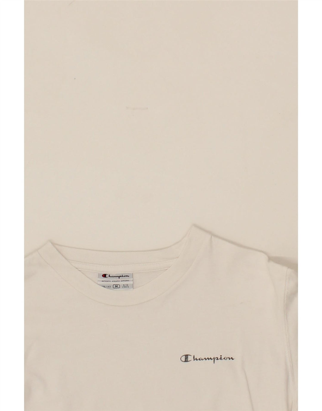 CHAMPION Girls Top Long Sleeve 9-10 Years Medium White Cotton Vintage Champion and Second-Hand Champion from Messina Hembry 