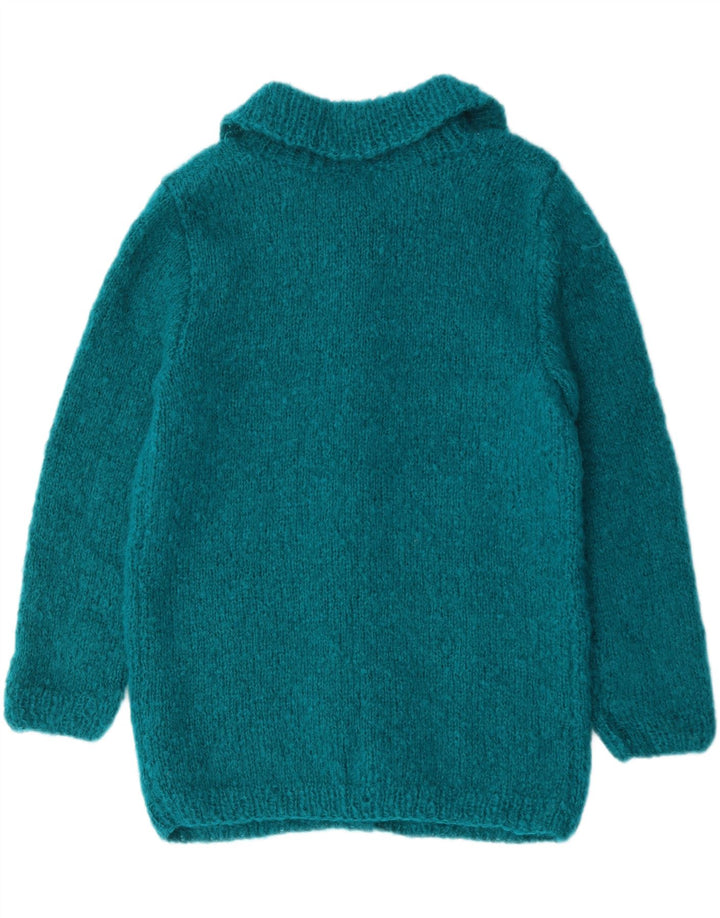 Vintage Damen Cardigan Pullover UK 12 Mittelblau