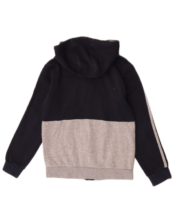 Adidas Jungen-Kapuzenpullover mit Reißverschluss, 9–10 Jahre, marineblau, Colourblock-Baumwolle