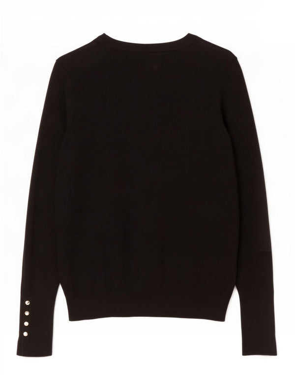 Zara Damen-Cardigan-Pullover UK 14 Große schwarze Viskose
