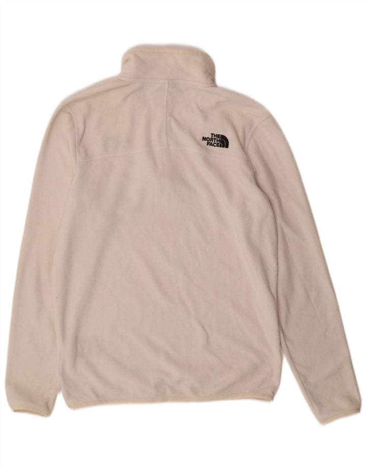 THE NORTH FACE Herren-Fleecepullover mit Reißverschluss am Hals, Größe S, Weiß, Polyester