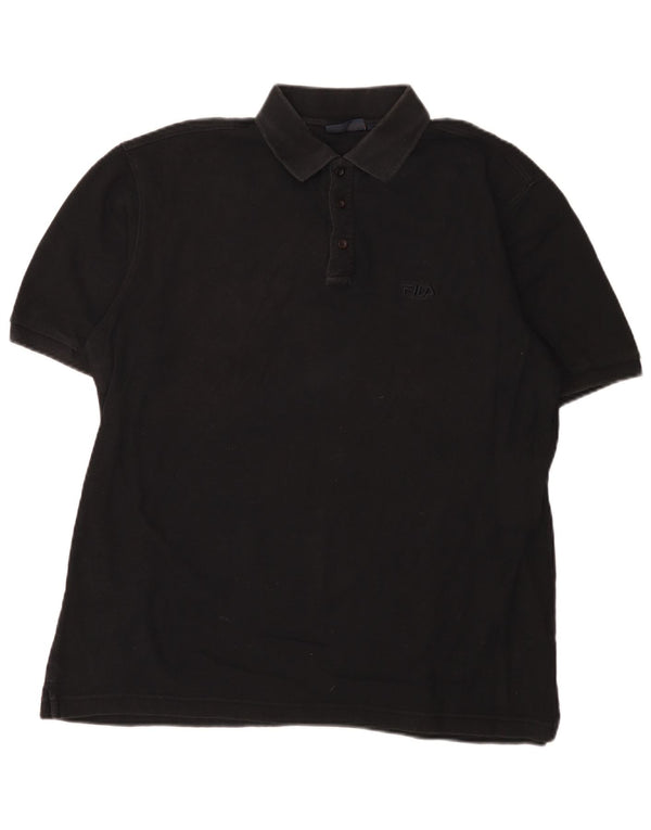 Fila Herren Poloshirt IT 54 XL Schwarz Baumwolle