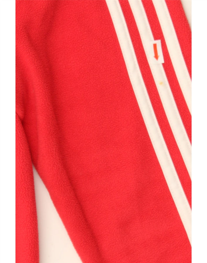 ADIDAS Womens Climawarm Fleece Jacket UK 16 Large  Red Polyester Vintage Adidas and Second-Hand Adidas from Messina Hembry 