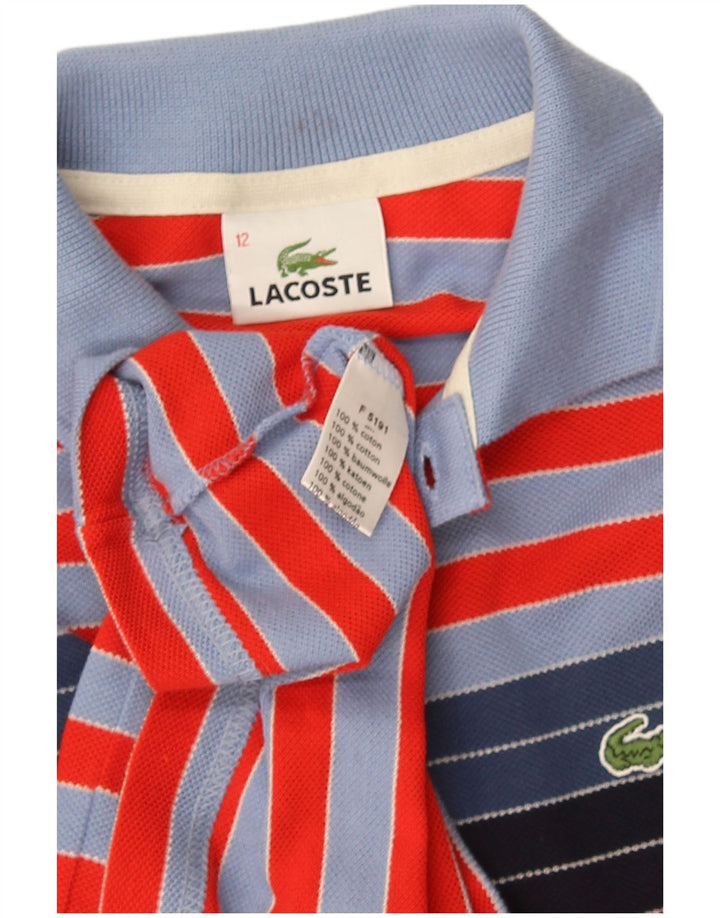 Lacoste Langarm-Poloshirt für Jungen, 11–12 Jahre, mehrfarbig gestreift