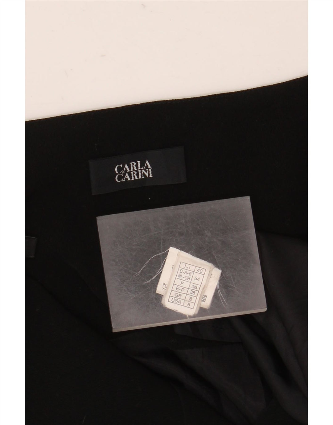 Carla Carini Damen A-Linien-Rock UK 8 Small W28 Schwarz Polyester