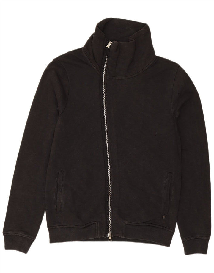 ALL SAINTS Mens Cardigan Sweater Small Black Cotton