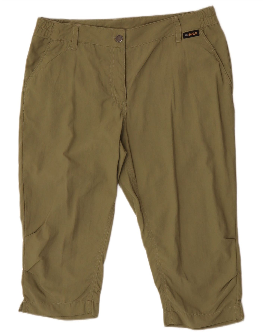 Jack Wolfskin Damen Bermudashorts UK 10 Small W32 Khaki Polyamid