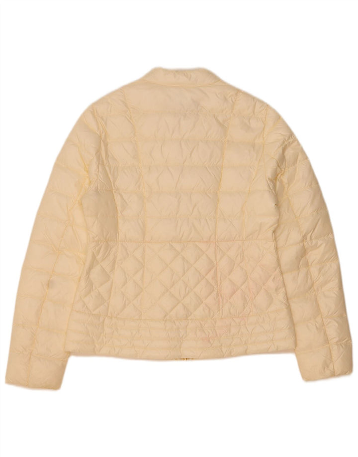 Trussardi Damen Wattierte Jacke IT 44 Medium Off White Polyester