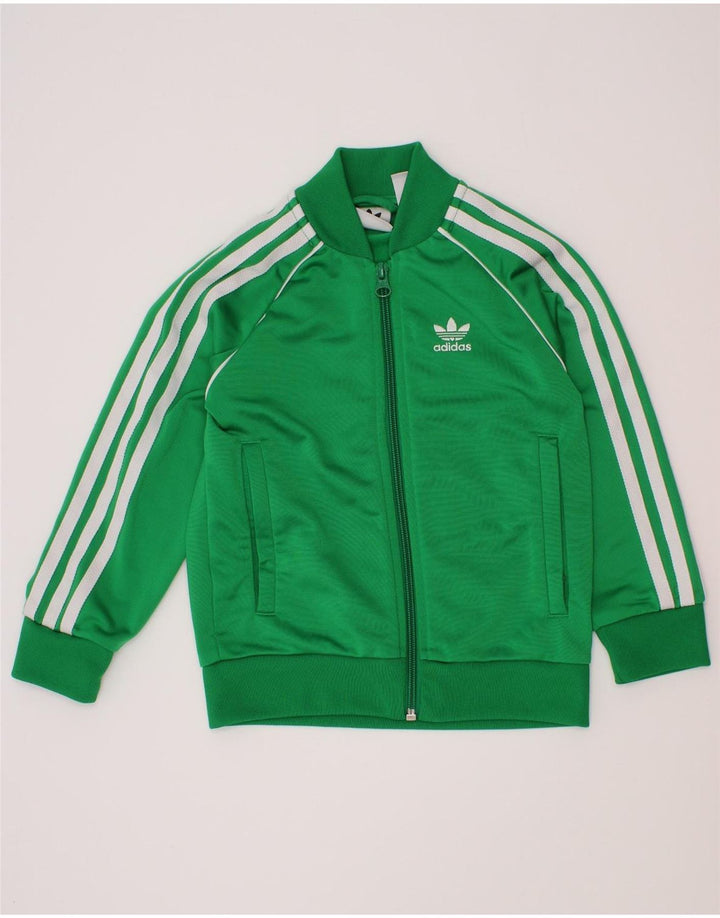 Kompletter Adidas-Trainingsanzug für Jungen, 4–5 Jahre, grünes Polyester