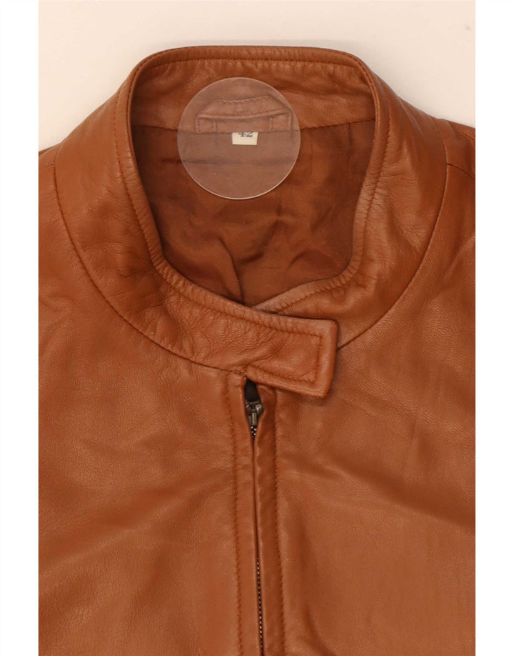 Vintage Damen Lederjacke IT 42 Mittelbraun