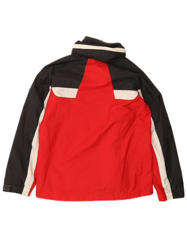 COLUMBIA Windjacke mit Kapuze für Jungen, 14–15 Jahre, rotes Farbblockdesign