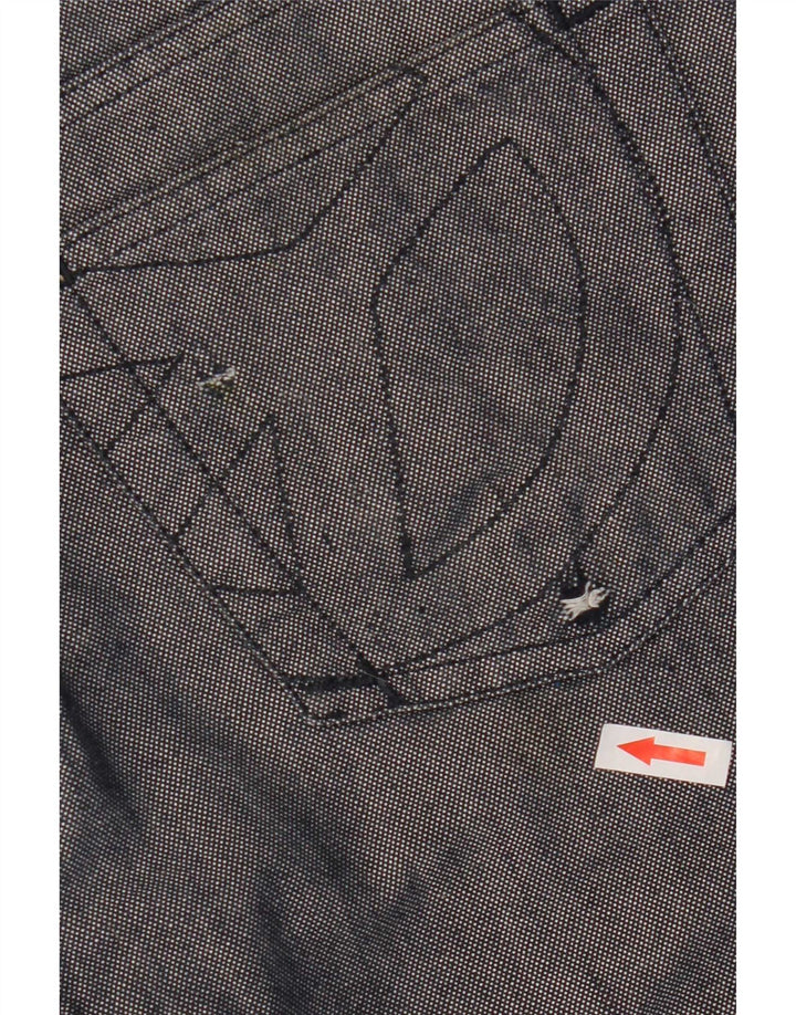 Moschino Damen Straight Jeans W30 L30 Grau