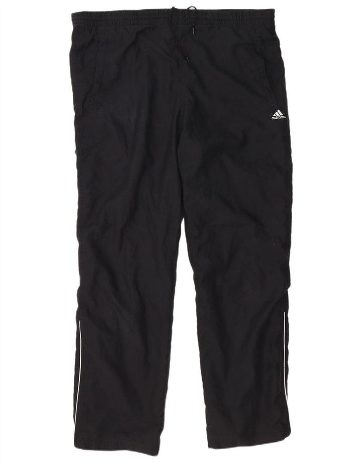 ADIDAS Mens Tracksuit Trousers Medium Black Polyester
