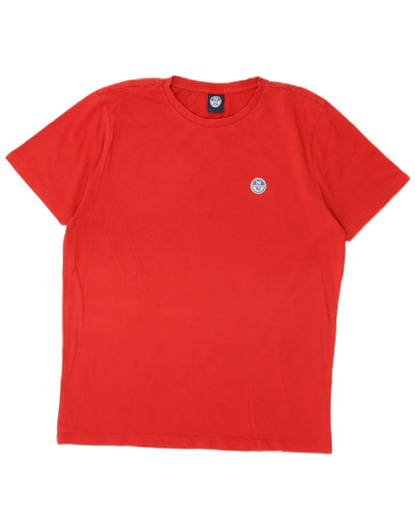 North Sails Mens T-Shirt Top Medium Red Cotton