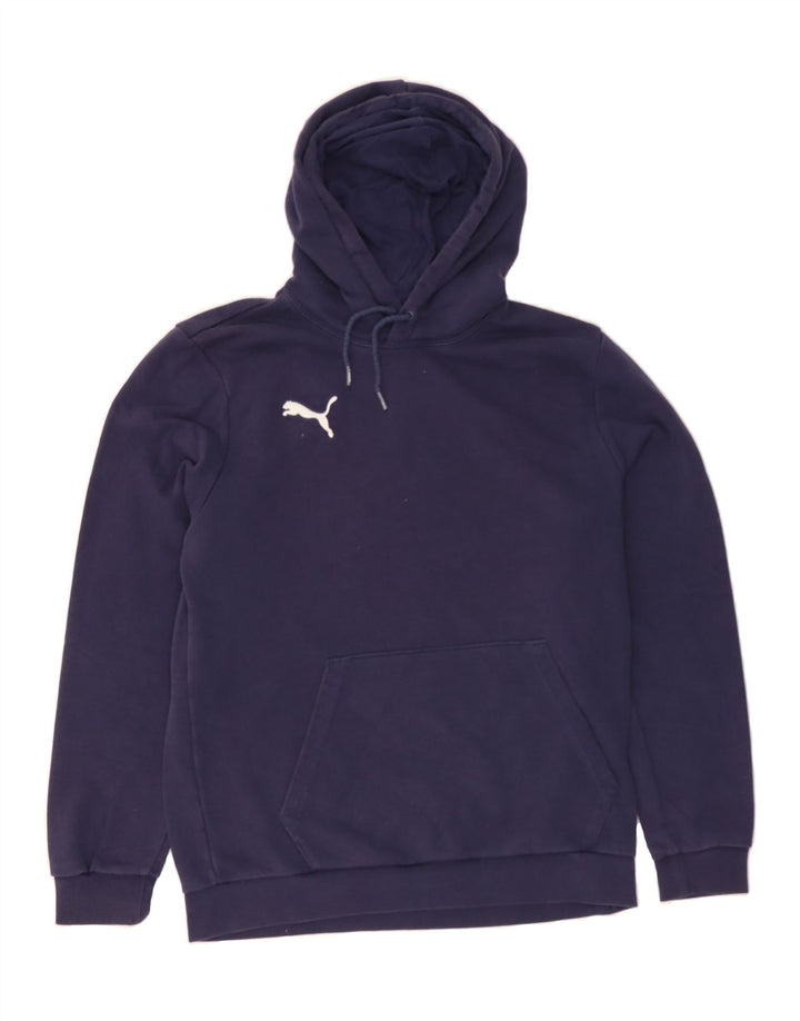 PUMA Mens Hoodie Jumper Medium Navy Blue Cotton Vintage Puma and Second-Hand Puma from Messina Hembry 
