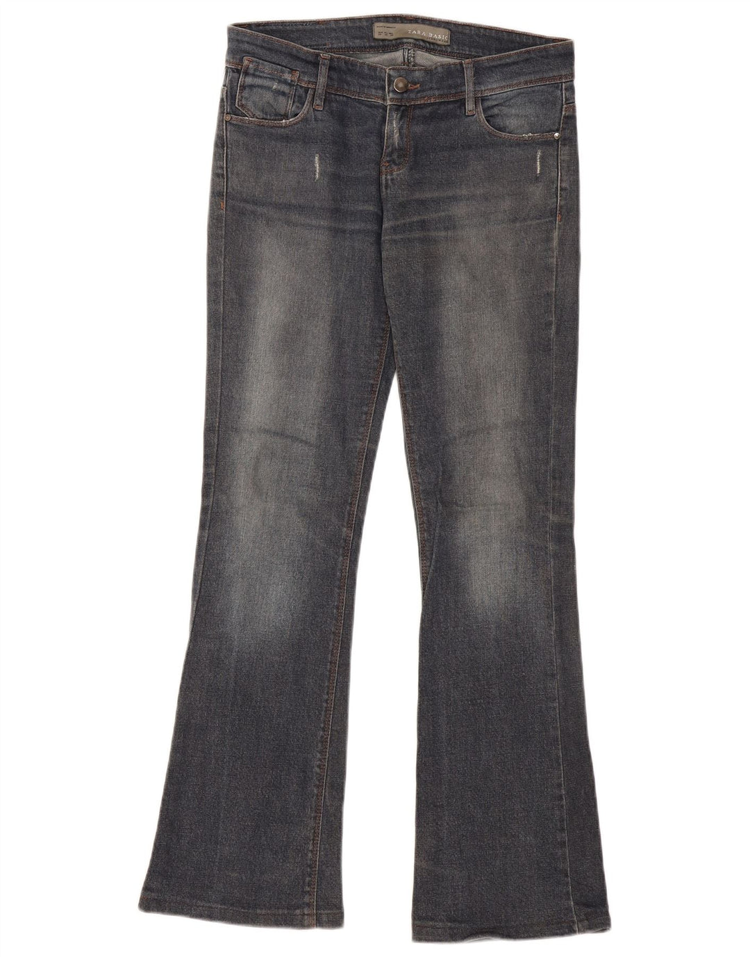 Zara Damen Schlagjeans EU 38 Small W28 L31 Marineblau