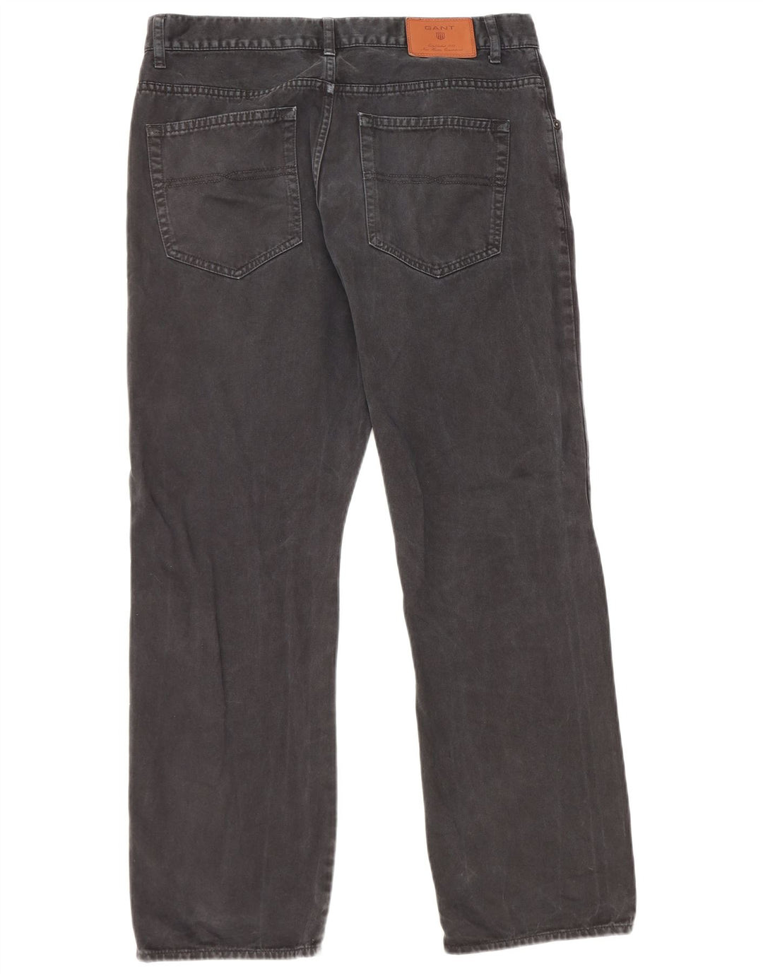Gant Herren Straight Jeans W34 L30 Schwarze Baumwolle