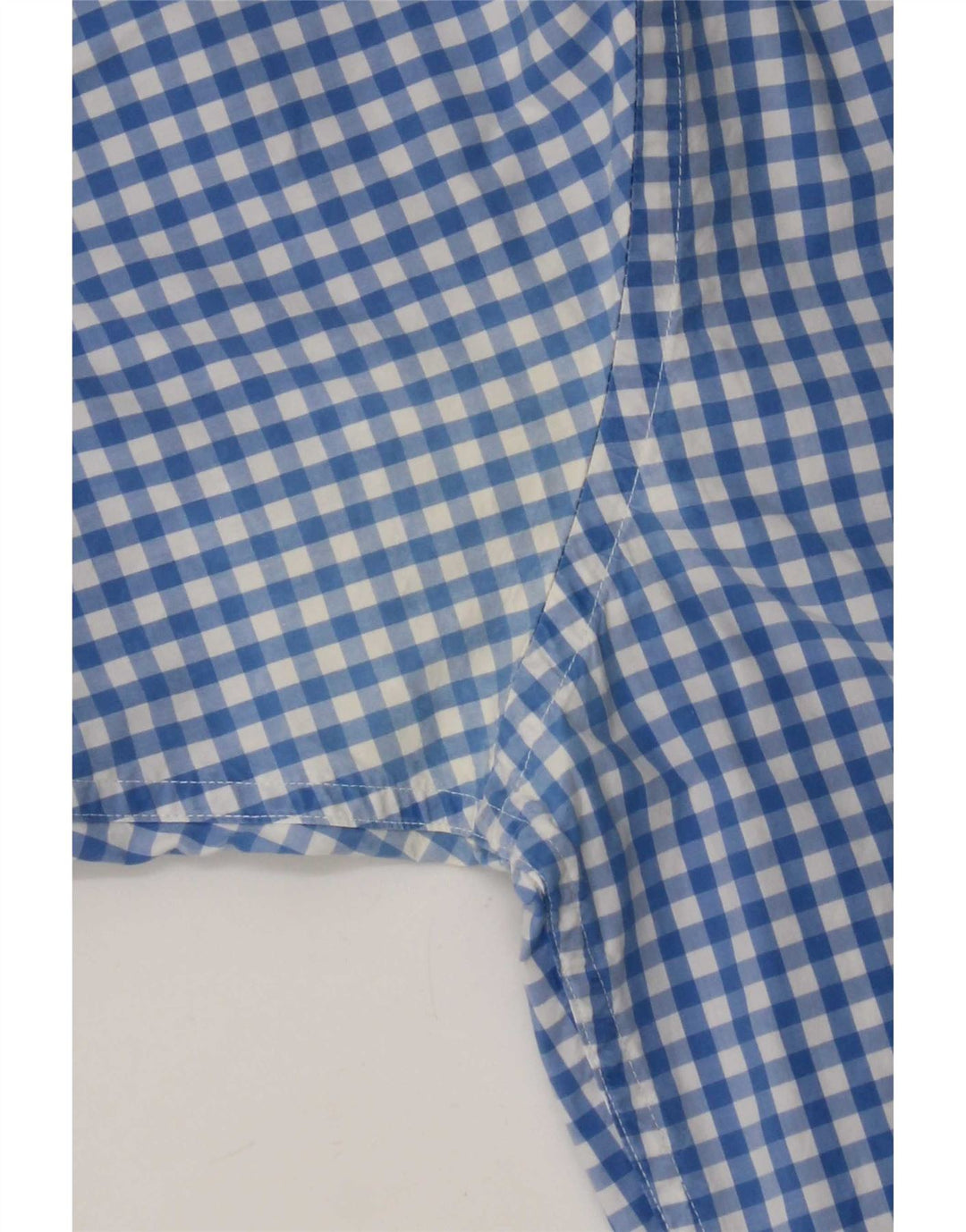 Tommy Hilfiger Herrenhemd, große blaue Gingham-Baumwolle