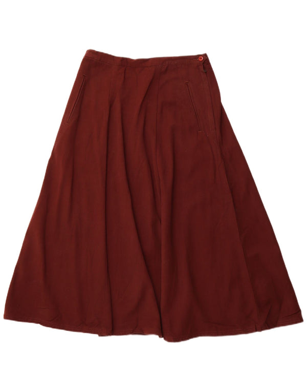 EDDIE BAUER Damen Petite A-Linien-Rock mit hoher Taille, US 12, L, W28, Braun