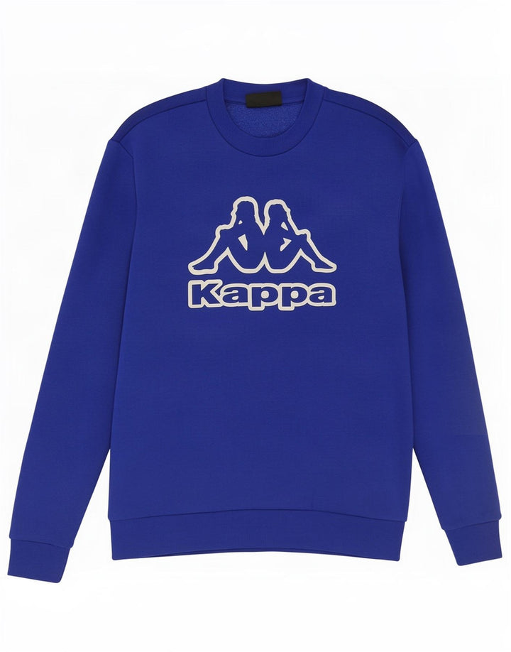 Kappa Herren Grafik-Sweatshirt-Pullover, groß, aus blauer Baumwolle