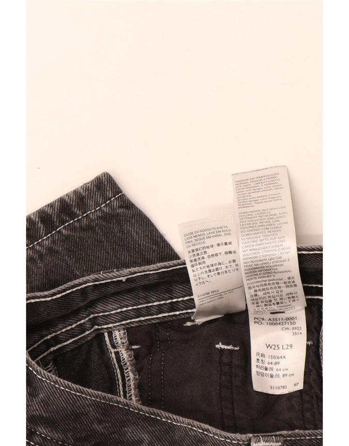 Levi's Damen Cargo Tapered Jeans W25 L26 Graue Baumwolle