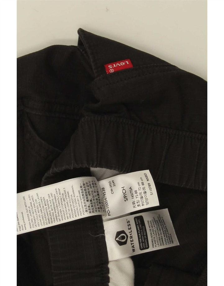 Levi's Herren-Cargohose, gerade, Größe S, W28, L30, Schwarz, Baumwolle