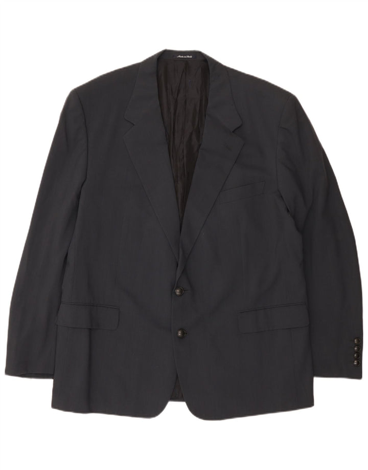Yves Saint Laurent Herren 2-Knopf-Blazerjacke IT 56 3XL Graue Wolle
