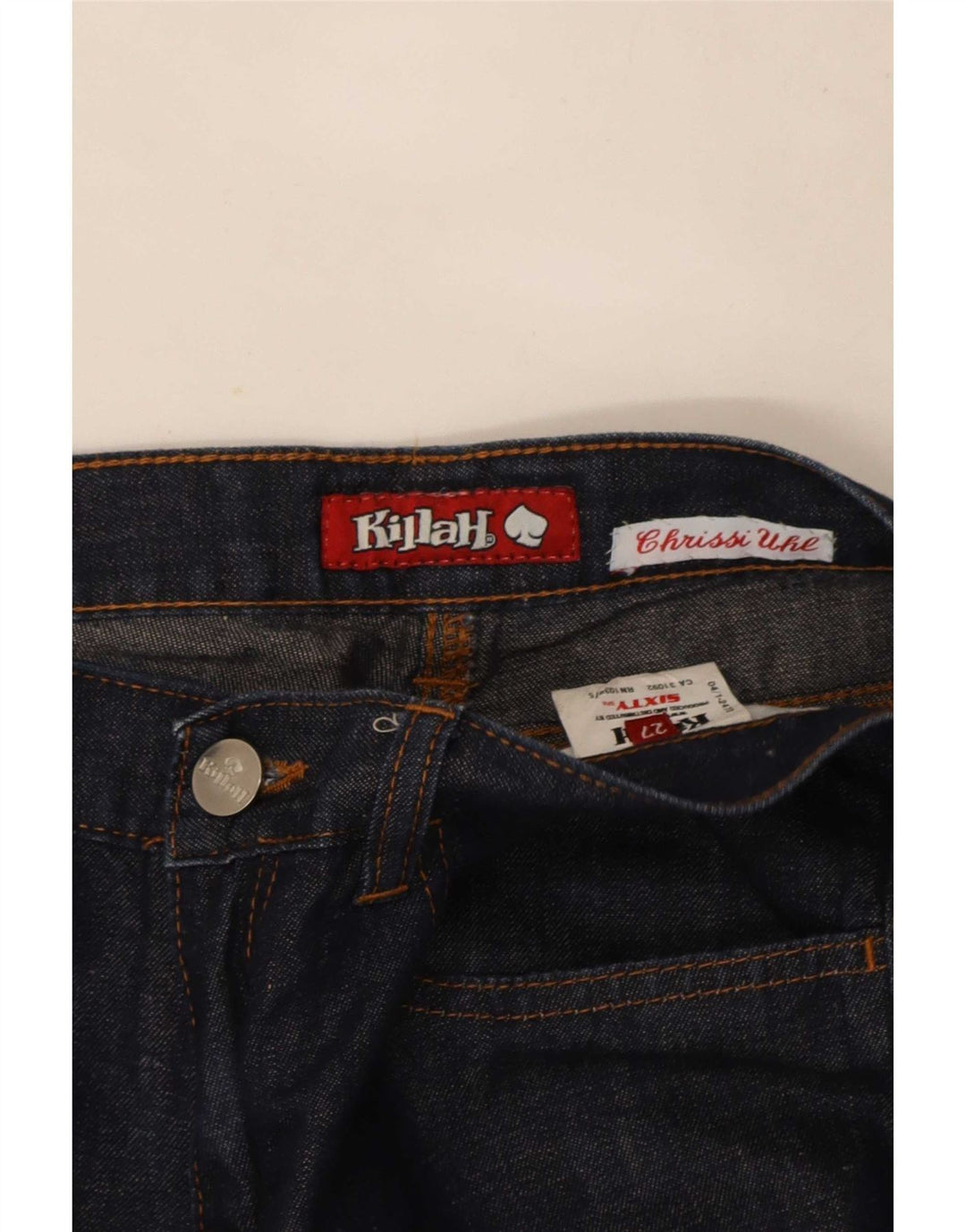 Killah Damen-Jeans mit weitem Bein, W27 L29, marineblaue Baumwolle
